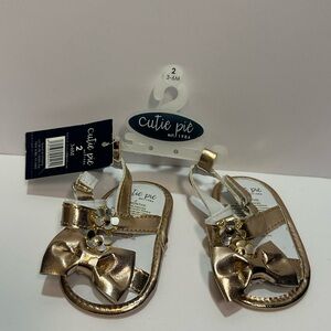 Gold Baby Sandals 3-6months